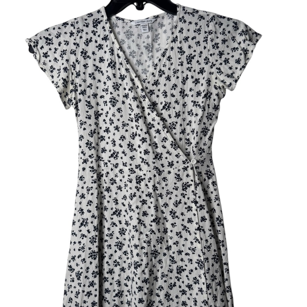 Calvin Klein Monochrome Floral Midi Dress
